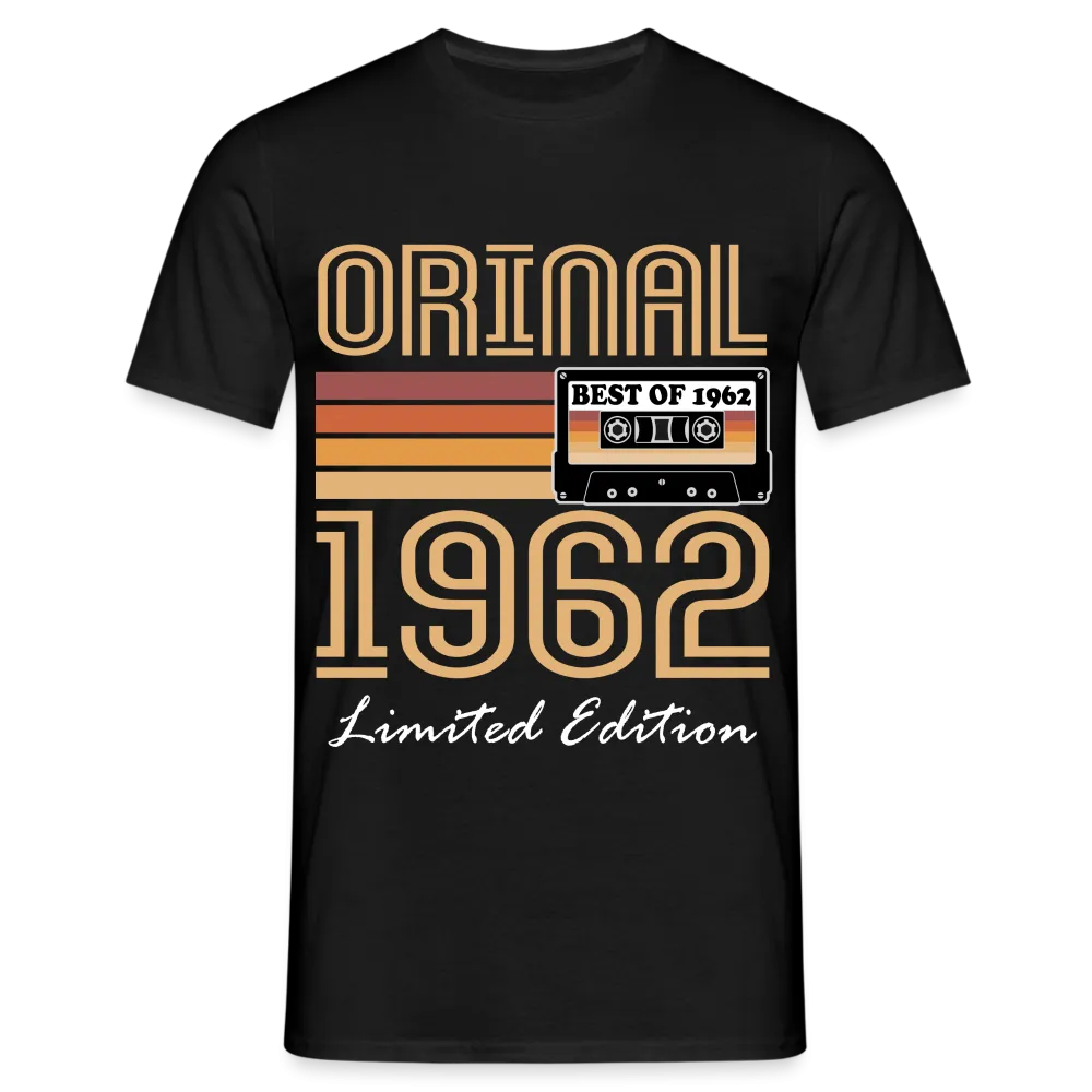 60. Geburtstag Geschenk Shirt Jahrgang 1962 Retro Mnner T-Shirt