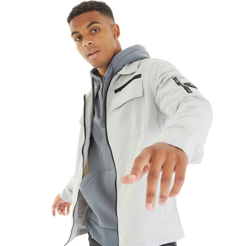 Bench Herren Branson Overshirt Frost Grau
