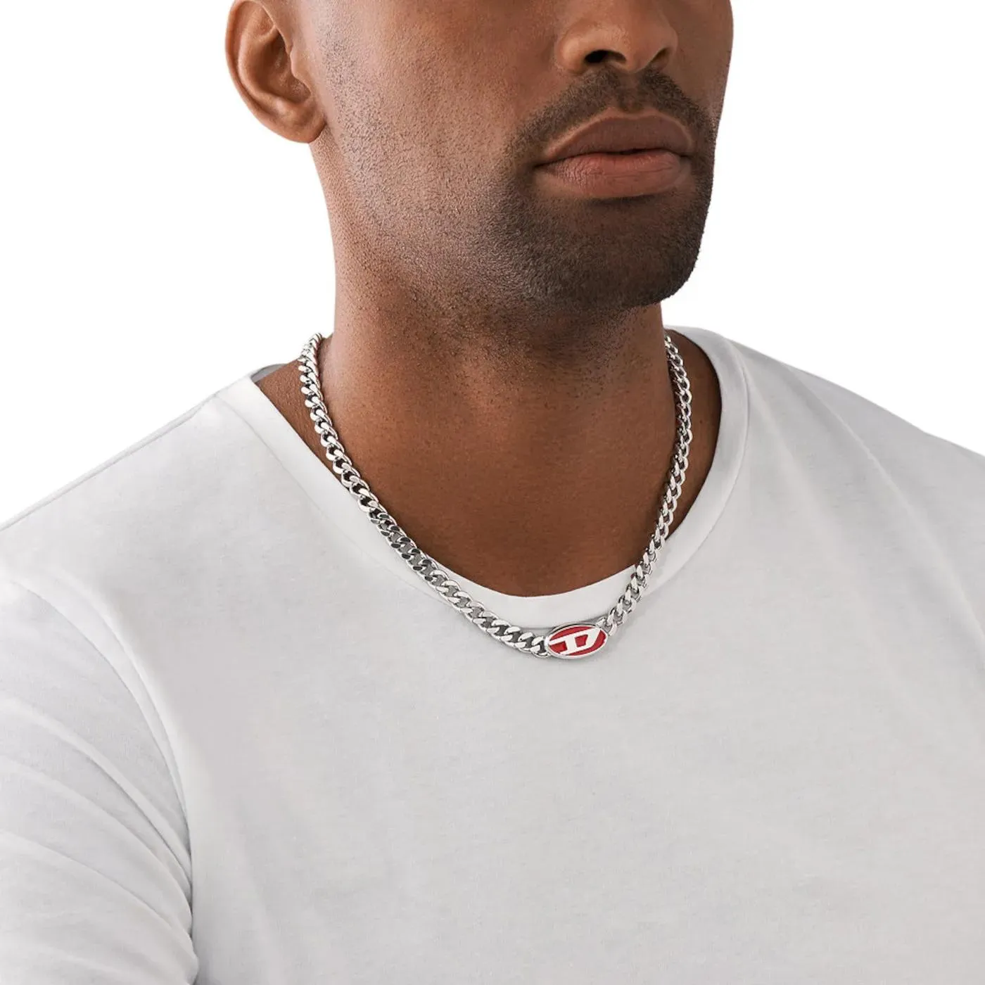   Diesel  Diesel Steel Silberfarbene Kette DX1446040 Silber  Mittellange Halskette 