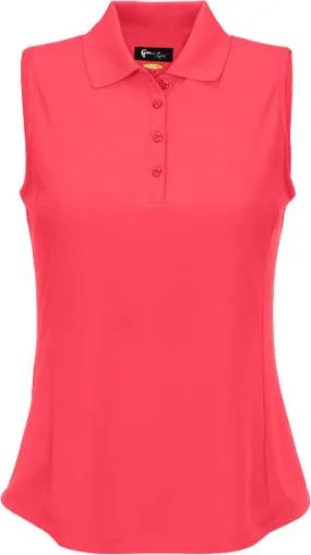 Greg Norman ProTek Micro Pique SL Polo, calypso coral  »  Größe: XS