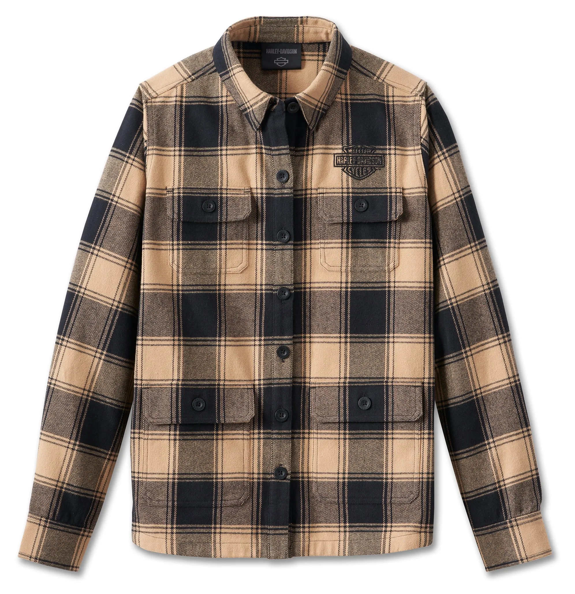 Harley-Davidson Damen Hemdjacke Shadow Plaid tan braun