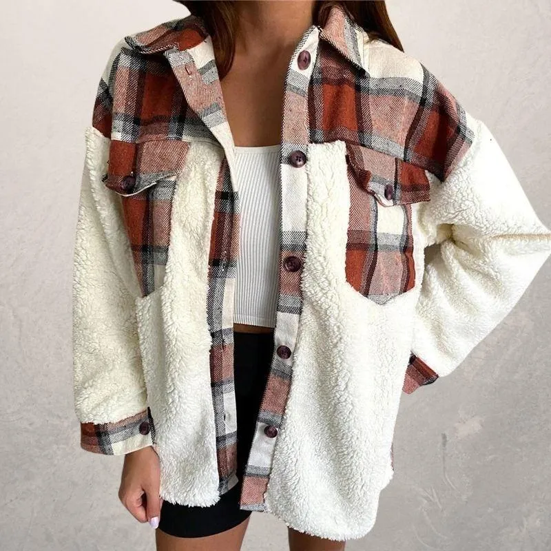 Heidi-Mode | Freizeit Karo Fleece Knopfjacket