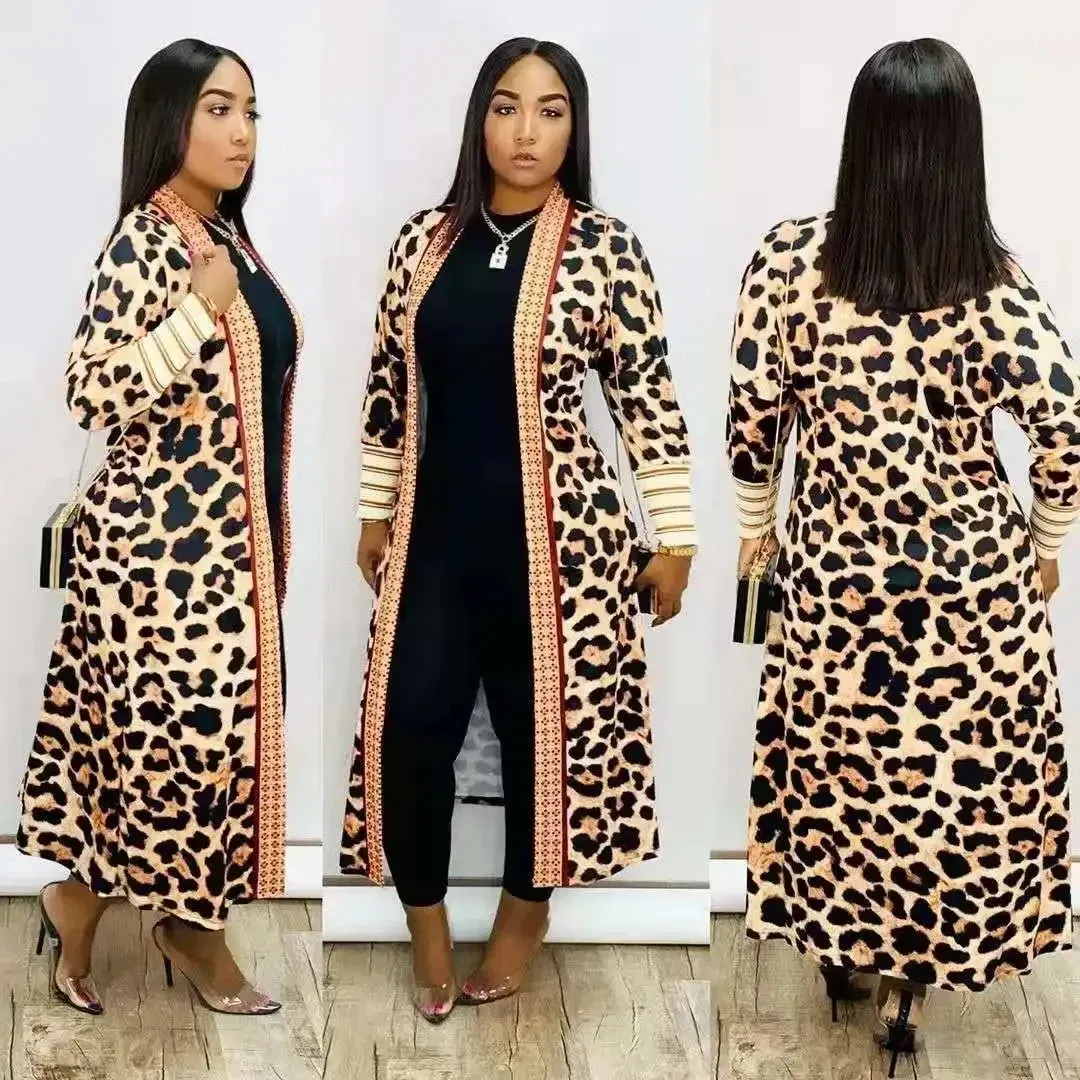 Heidi-Mode | Mantel Langer Bedruckter Mantel für Damen