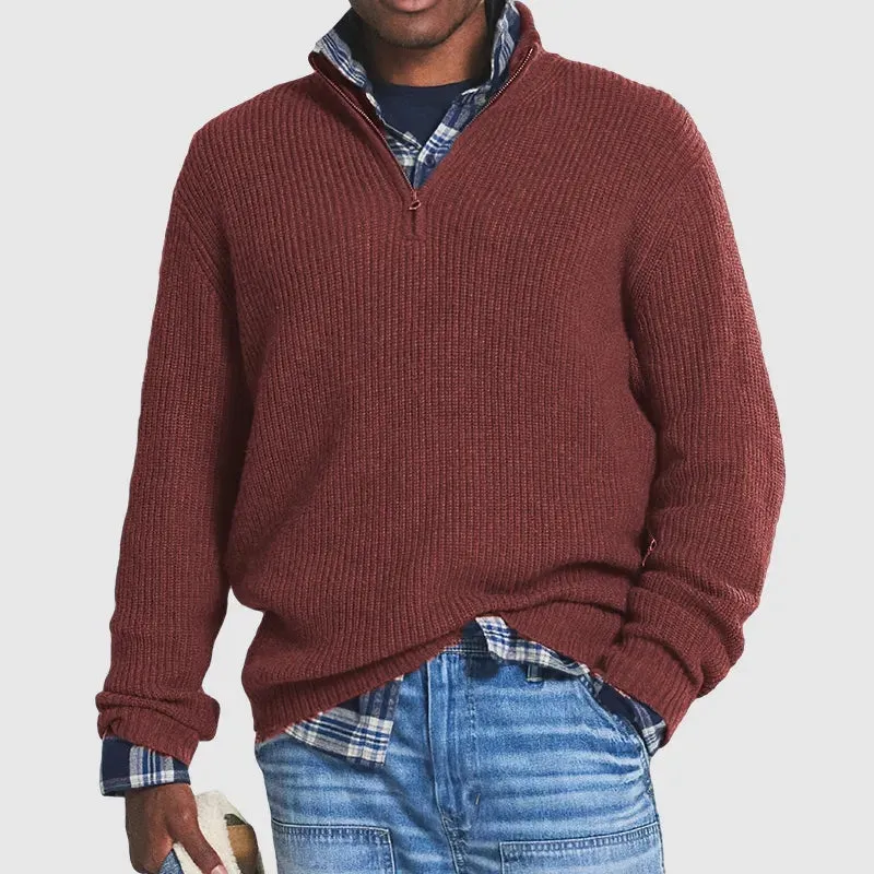 Heidi-Mode | Warmer Kaschmirpullover Mit Reißverschlusskragen