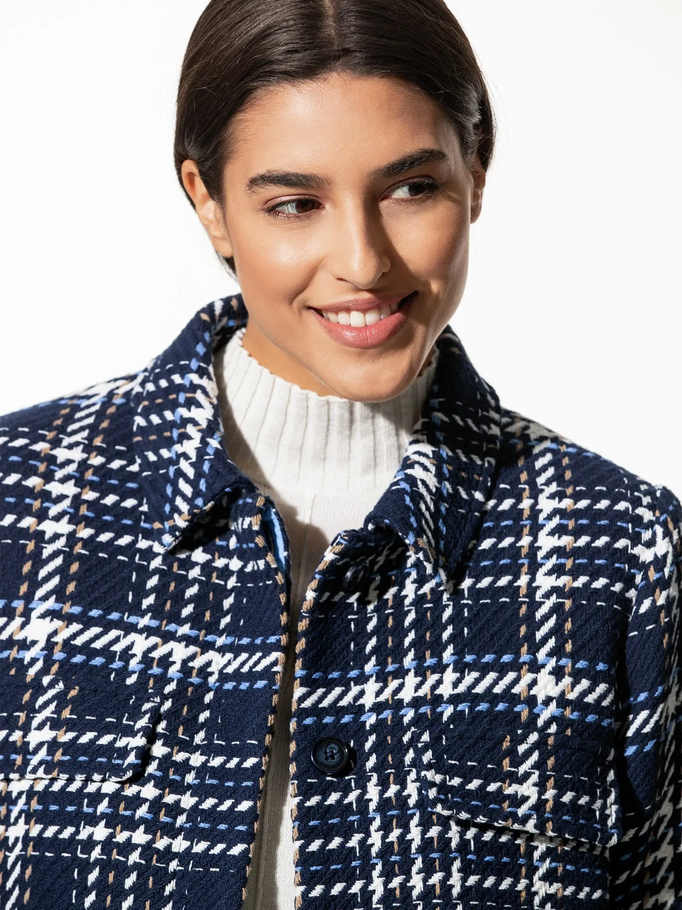Hemdjacke Baumwollkaro für Damen