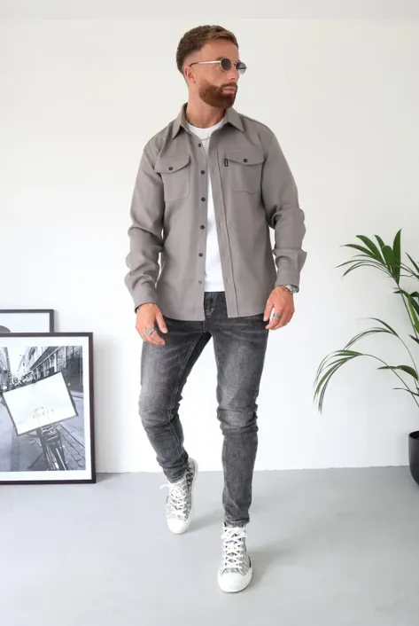 Hemdjacke mit Knopfleiste
