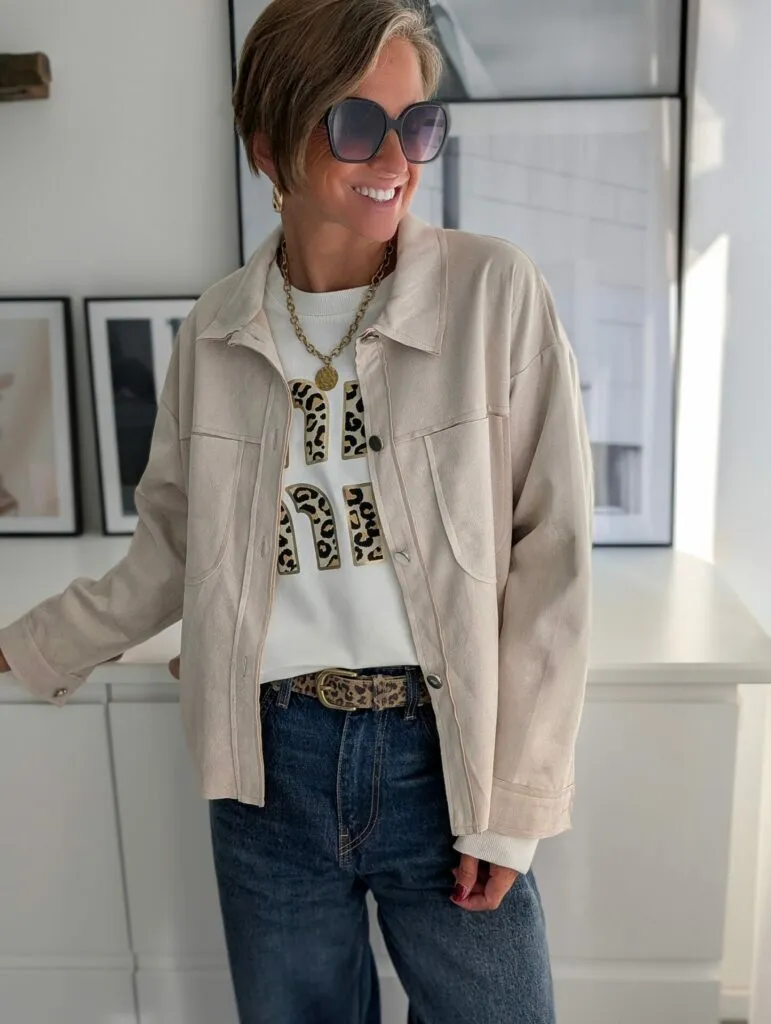 Kunstleder Hemdjacke SUEDE SHORT – SALE