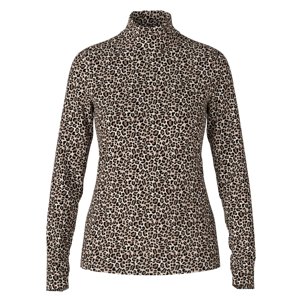 Leo-Print Langarmshirt