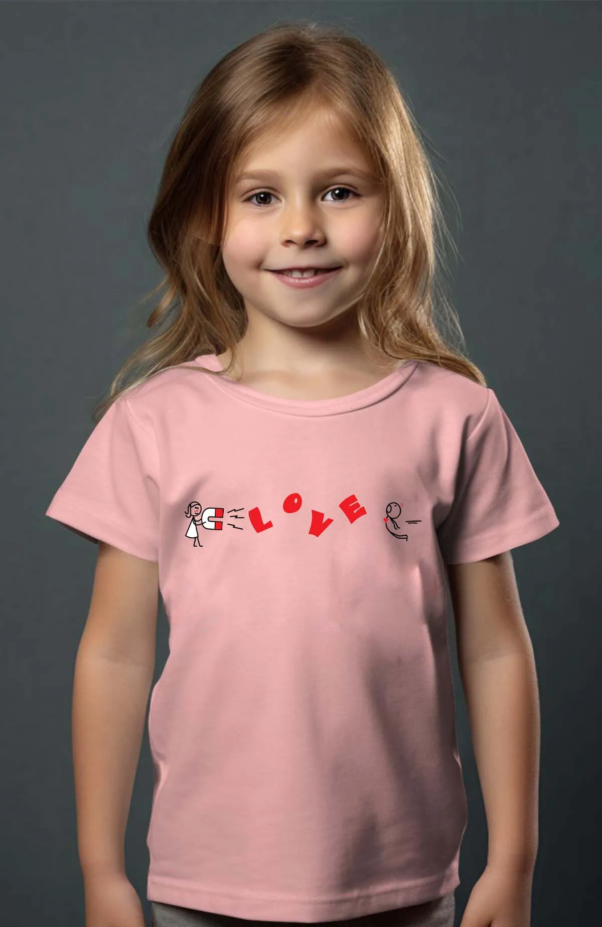 Magnetische Liebe - Mädchen-T-Shirt