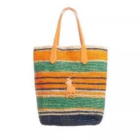   Polo Ralph Lauren  Tote Large Orange/Navy Multi Stripe  Tote 