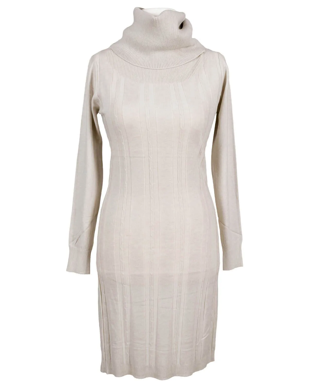 Rollkragen Longpullover für Damen in  wollweiss von Beauty Women