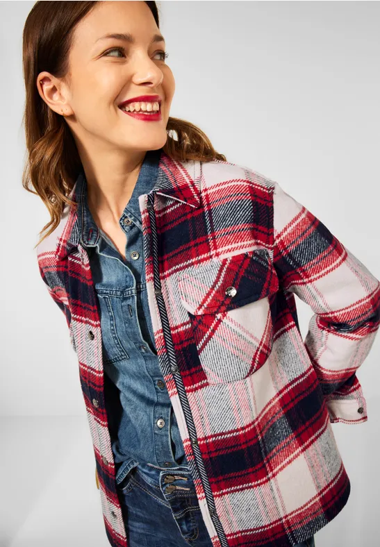 Street One Hemdjacke mit Karo Muster 