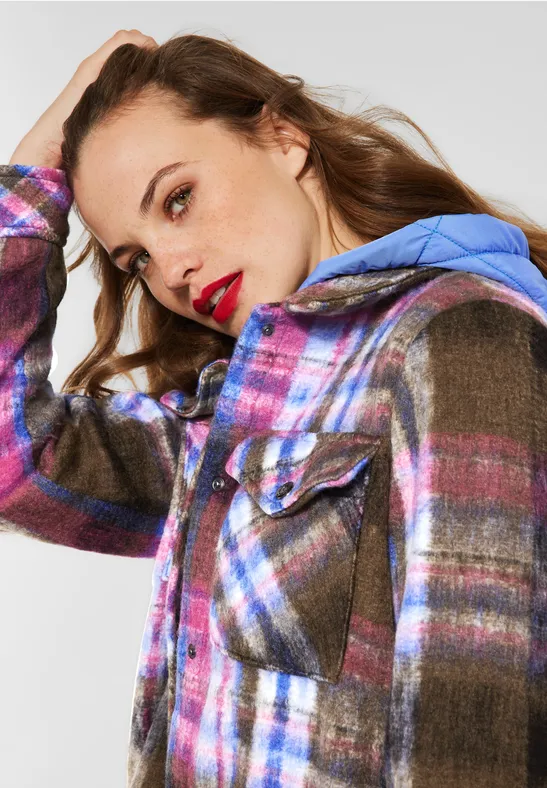 Street One Langes Overshirt mit Kapuze 