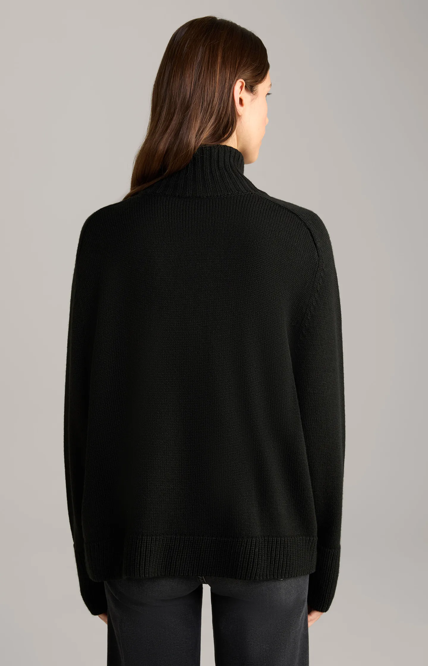 Strick-Pullover in Schwarz
