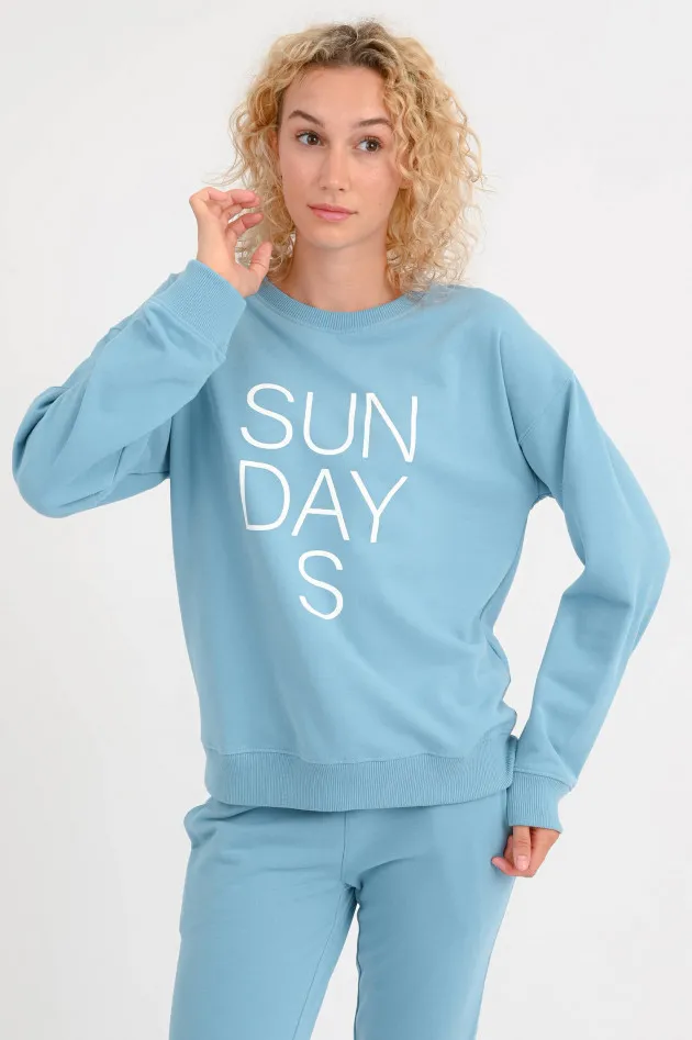 Sweatshirt SUNDAYS in Pacific Blue