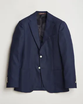 Wool Hopsack Club Blazer Navy